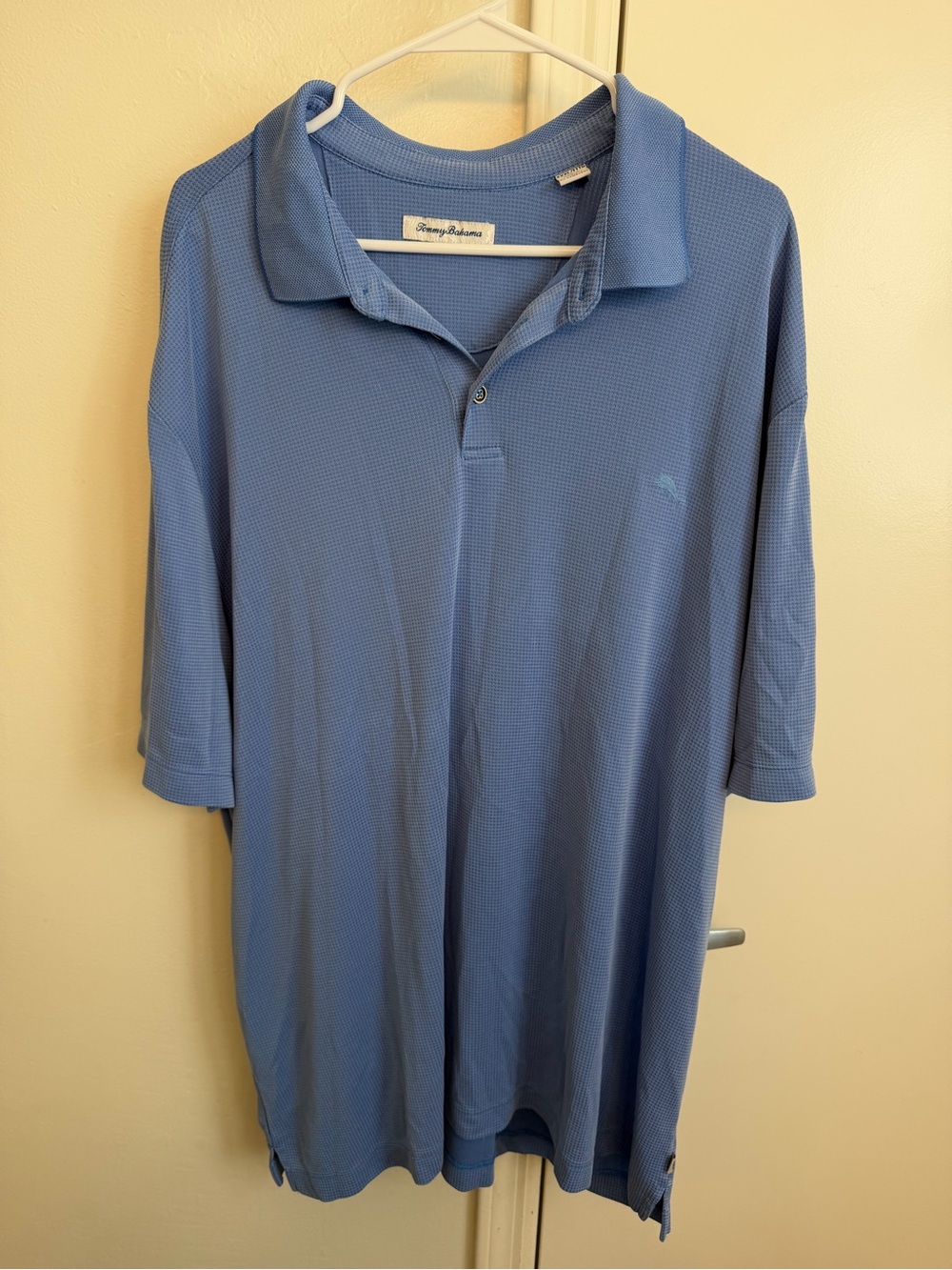 Tommy Bahama Blue Textured Polo Men’s XXXL 3 Button